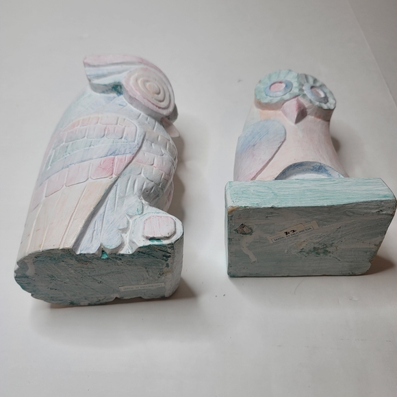 Pastel owl shelf decor book ends - Picture 8 of 8